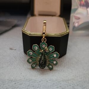 Juicy Couture Green and Gold Peacock Charm